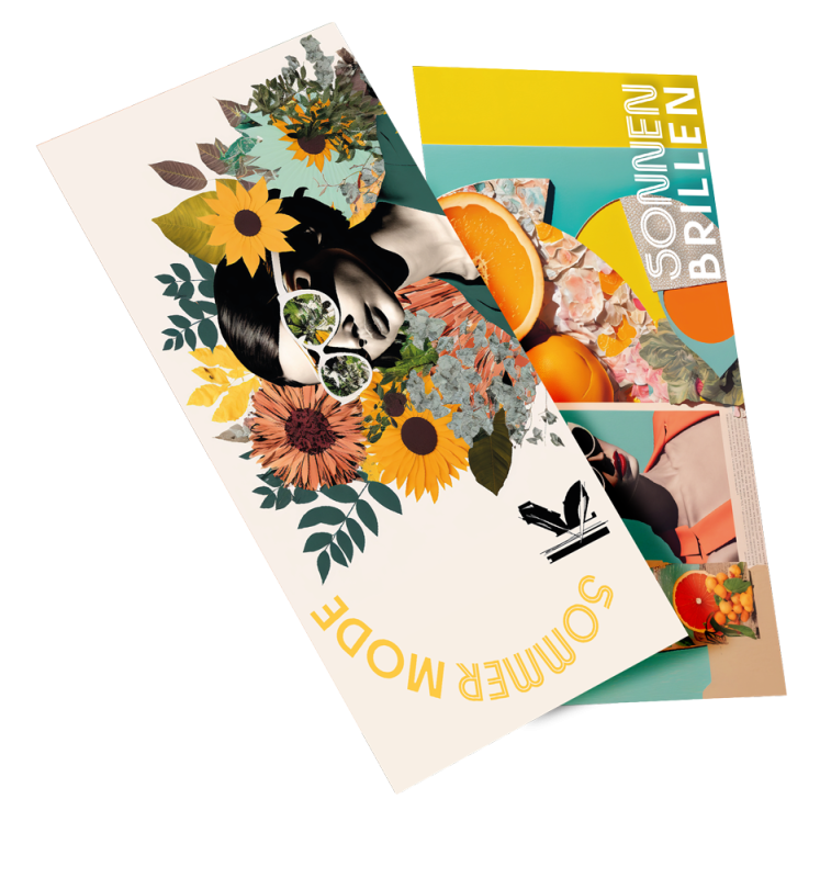 Sommermode mit Sonnenbrillen und Blumen