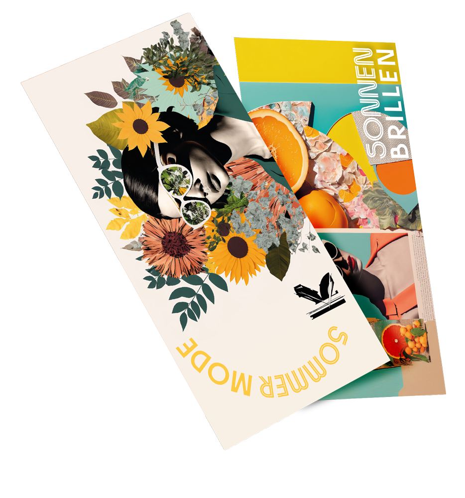 Sommermode mit Sonnenbrillen und Blumen