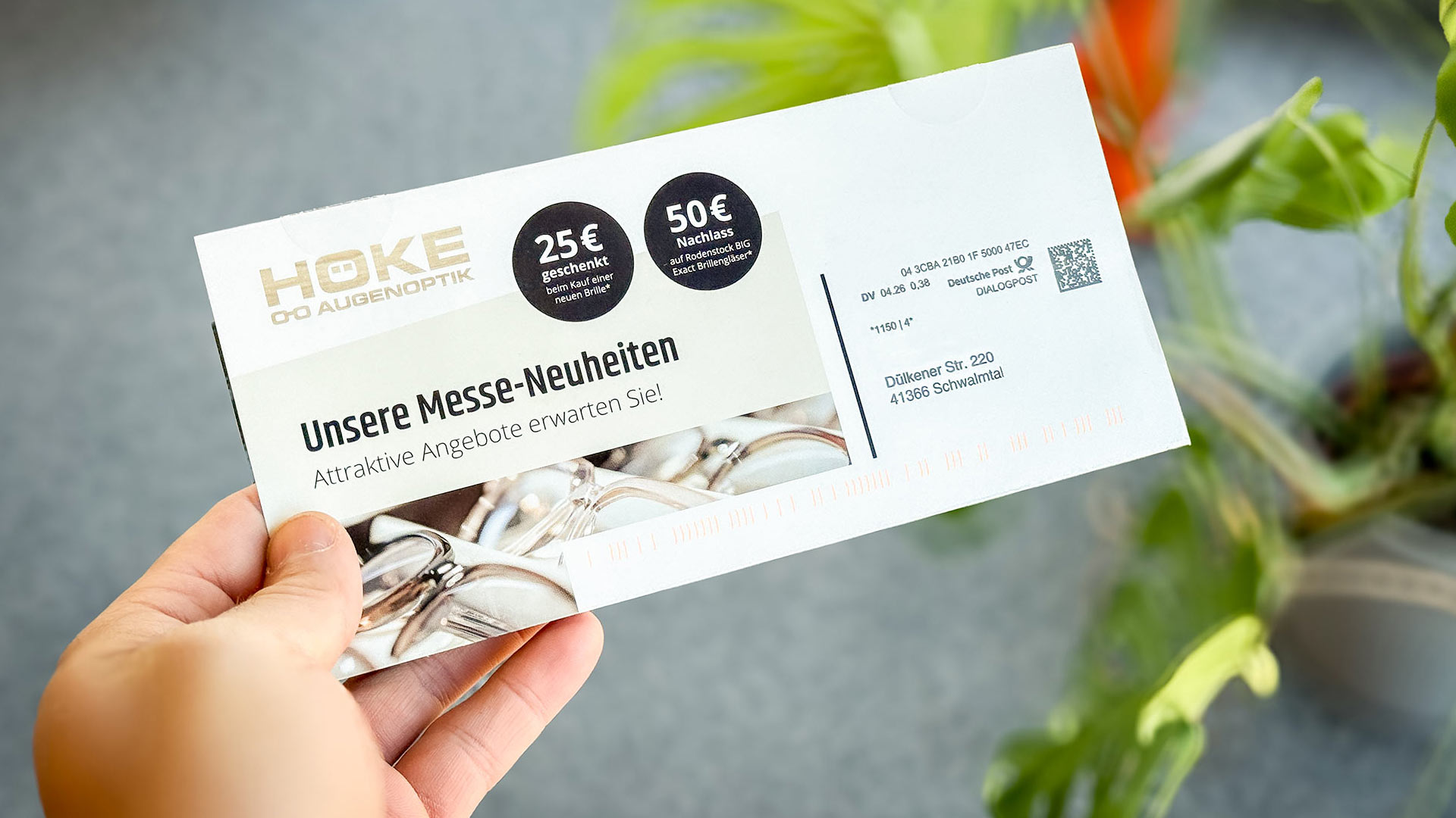 Werbung für Augenoptik-Messeangebote